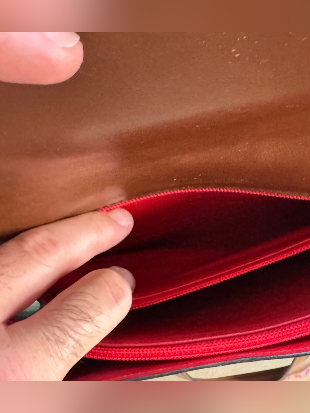 Celine Honey Brown Leather Shoulder Bag with Gold Button - Picture 15 of 15